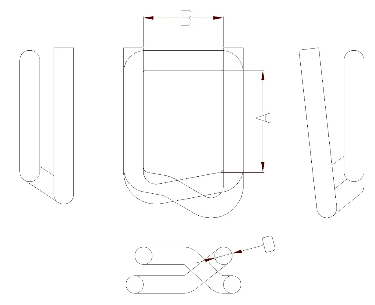 B6-3.5 - buckles galvanized - 1000 pcs