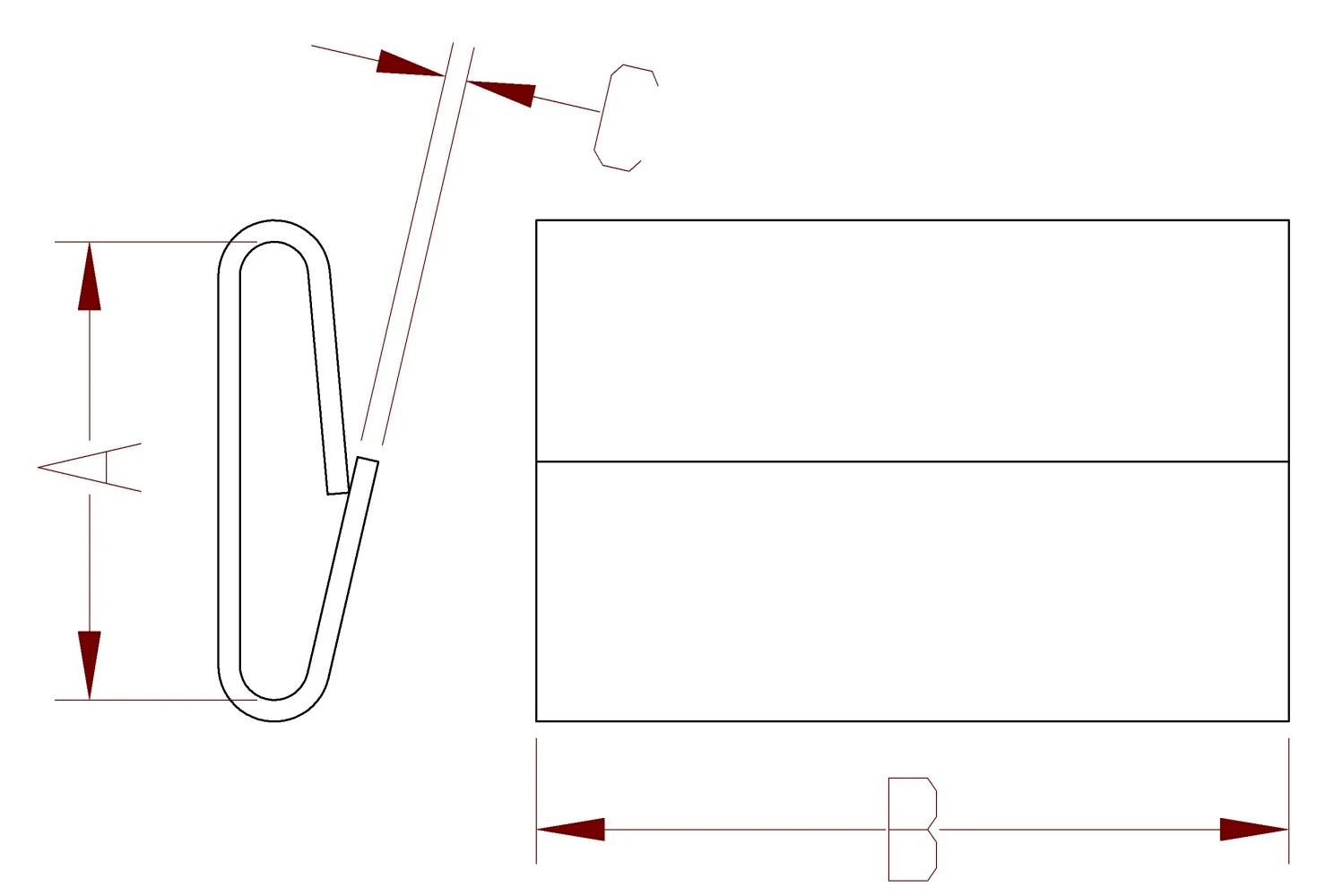 Push-On Closed Seal 19x57x0.9mm