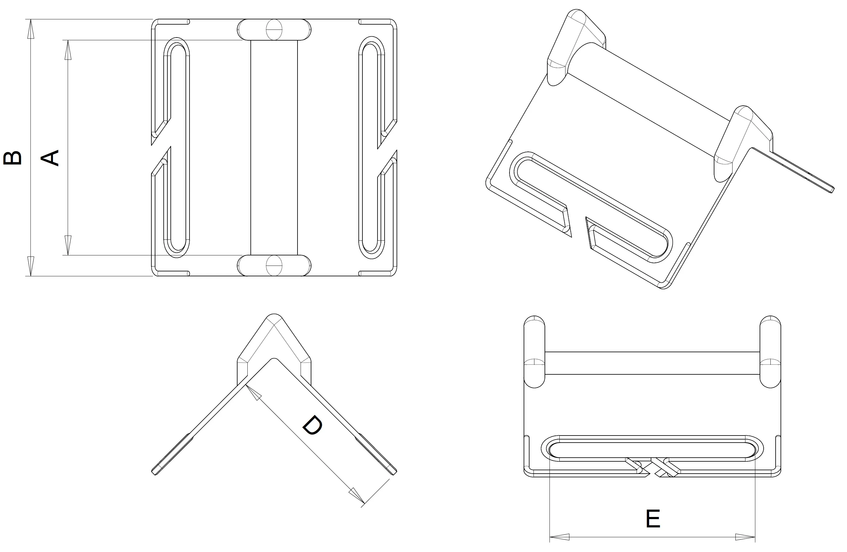 Corner Protector - CP100F - White